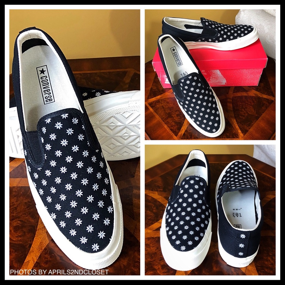 CONVERSE CHUCK TAYLOR SLIP ON BLACK PRINT LO OX - Picture 7 of 8